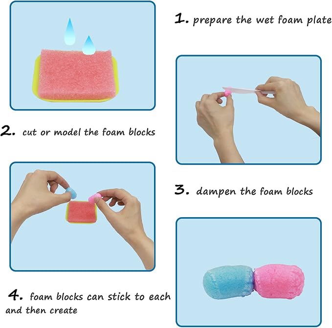 Arts and Crafts for Kids - Magic Foam Corn Craft Kit, STEM Building Model Toys, Bulk Crafts Supplies Kits, Kindergarten Preschool School Crafts Set for Toddler Ages 3 4 5 6 7 8 9 10 11 12 (500pcs)