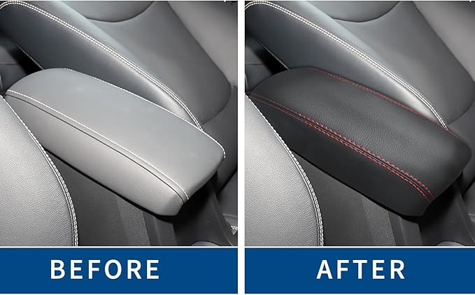 SUNBREATH Compatible with Center Console Armrest Cover for Toyota Corolla 2020 2021 2022 2023 2024 Leather Arm Rest Storage Box Lids Cushion Protector Pad