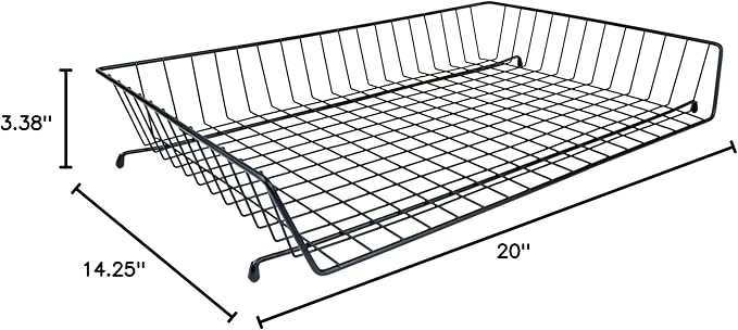 Ruby Paulina 11x17 Wire Basket Desk Tray Black