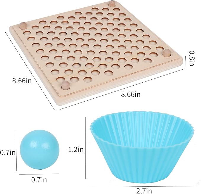 QZMTOY Wooden Peg Board Beads Game, Learning Montessori Toys,Color Sorting Stacking Matching Toys for Toddlers, Counting Toy for Kids, Educational Games for Fine Motor Math, Gift for Girls and Boys