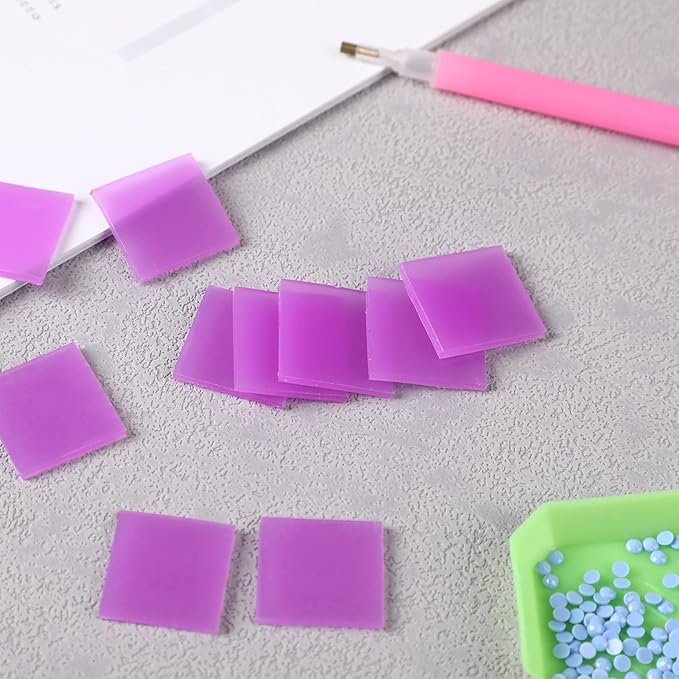 FEBSNOW Painting Glue Clay DIY Diamond Embroidery Wax Tool Set (Purple 60 pcs)