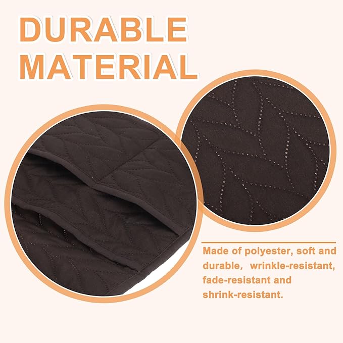 uxcell Couch Sofa Armrest Organizer Non-Slip Chair Arm Recliner Remote Control Organizer with 6 Pockets for Books, Magazines, Tablet, Phone, Chocolate