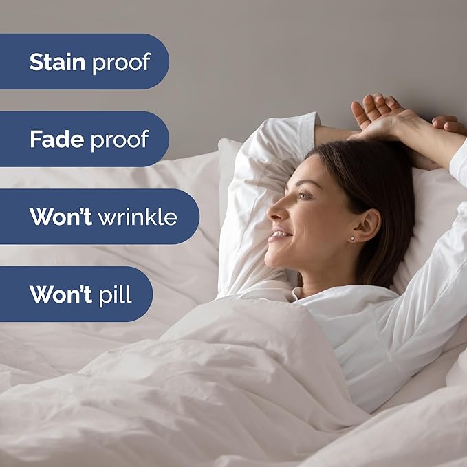 Duvet Cover King Size Set - Extra Soft King Size Duvet Cover 104 x 90 with 2 Pillow Shams - Hotel Luxury Easy Care and Fade Free w/Zipper Closures & Ties - Comfy Breathable Bedding Set (Light Grey)