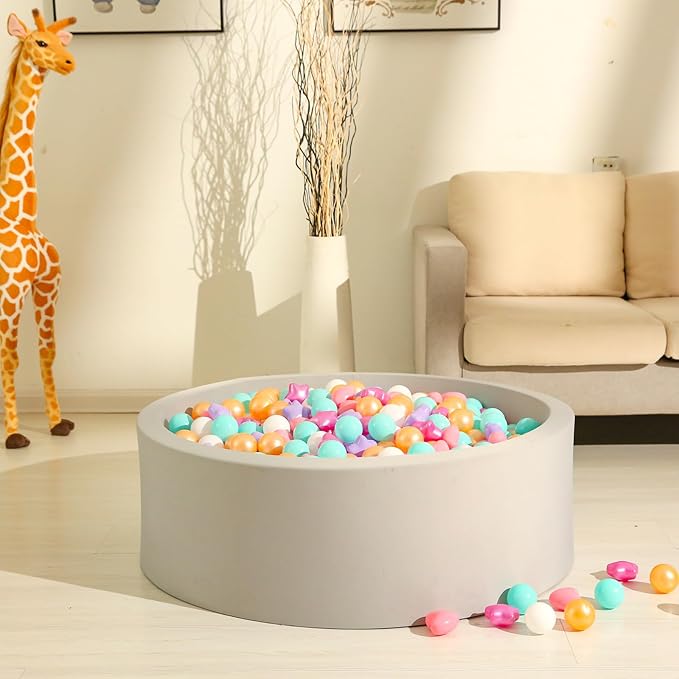 GOGOSO Shape Ball Pits Balls, Star Heart Plastic Play Balls for Toddlers Kids Children, DIY Giant Friendship Bracelet Banner