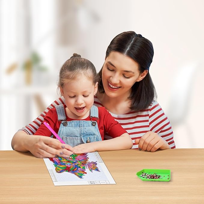 5D Diamond Painting Kits for Kids, Diamond Painting Kits Animals with Wooden Frame, Cat Diamond Painting Kits for Beginners, Girls, Adults, Diamond Painting Pictures, Arts Craft for Home Decor