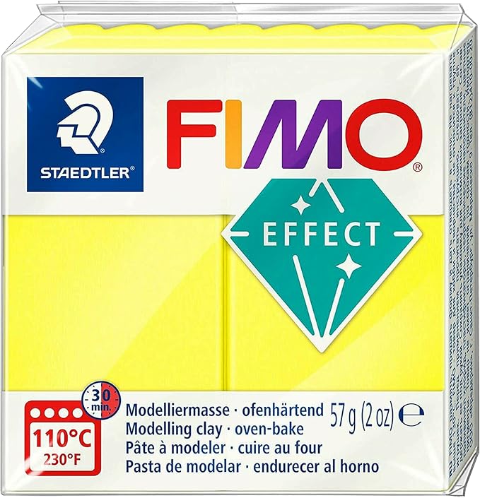 FIMO Staedtler Soft Polymer Oven Modelling Clay - Neon Effect - Set of 6