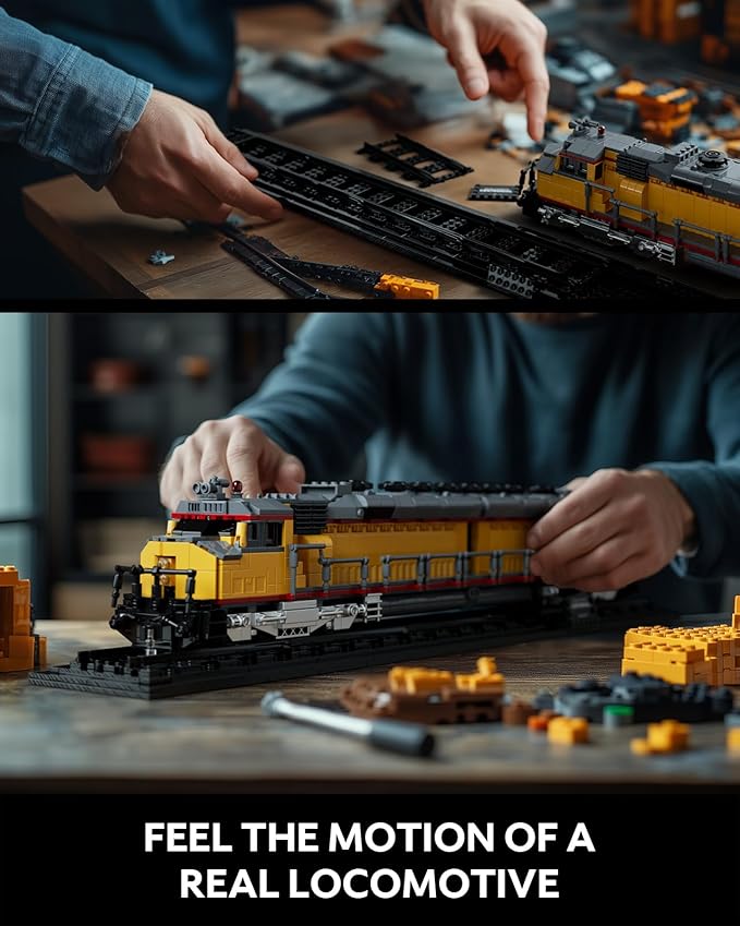 Nifeliz DDA40X Locomotive Building Set with Base, Collectible Steam Train Building Toy Model for Adult Train Lovers, Ideal Gift for Home Décor (1603 PCS, NF10296)