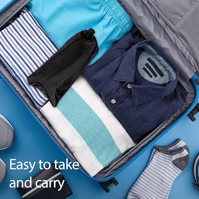 Airplane Travel Foot Hammock, Adjustable Footrest for Long Flight Trip, Travel Essentials to Relax Feet, Black