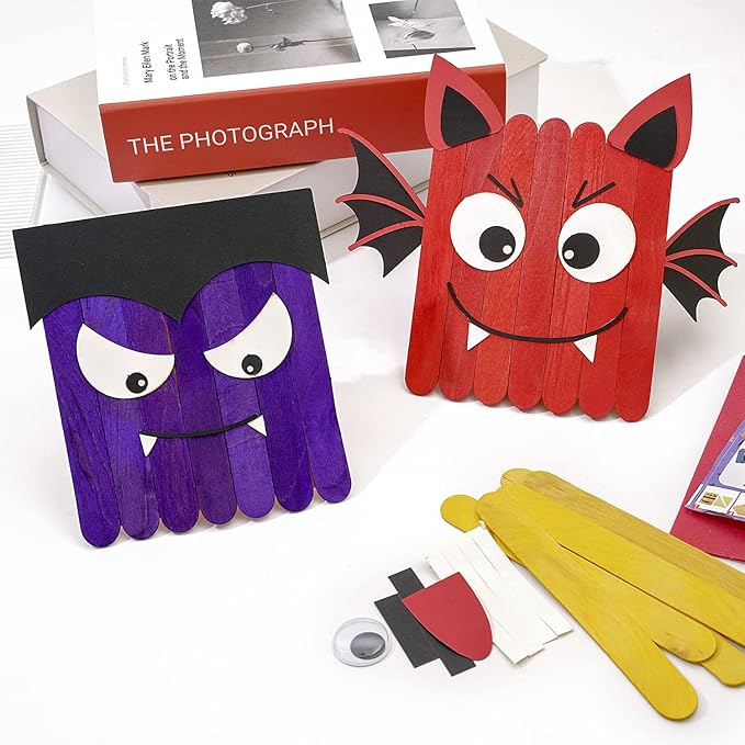 Geltvilra 10 Pack Halloween Arts and Crafts Kits for Kids Halloween Toys Monster DIY Assorted Pumpkins Frankenstein