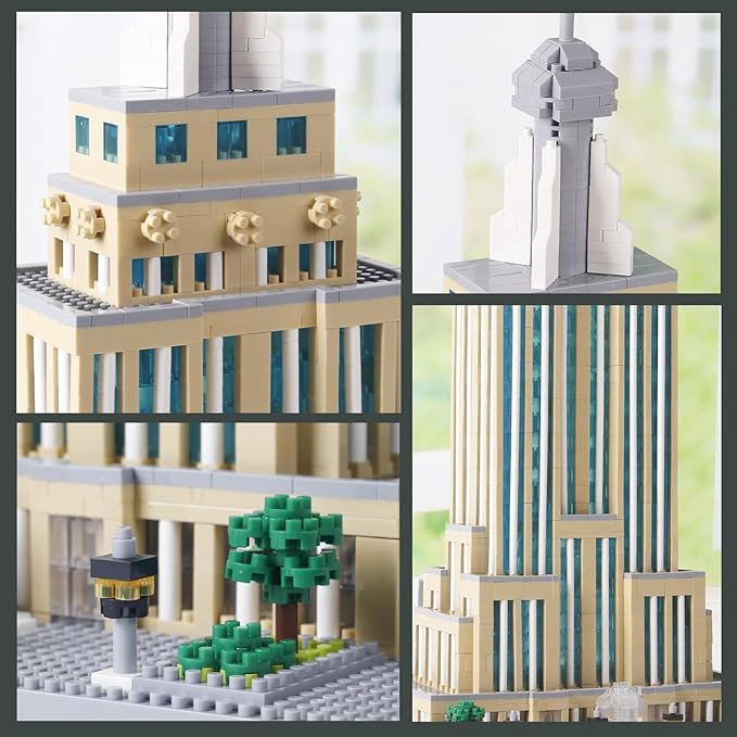STMIGAIBLOCKS 3819PCS New York Empire State Micro Building Blocks Set,Commemorative Architectural Model Building,Unique Choice for 6+ Kids or Adults