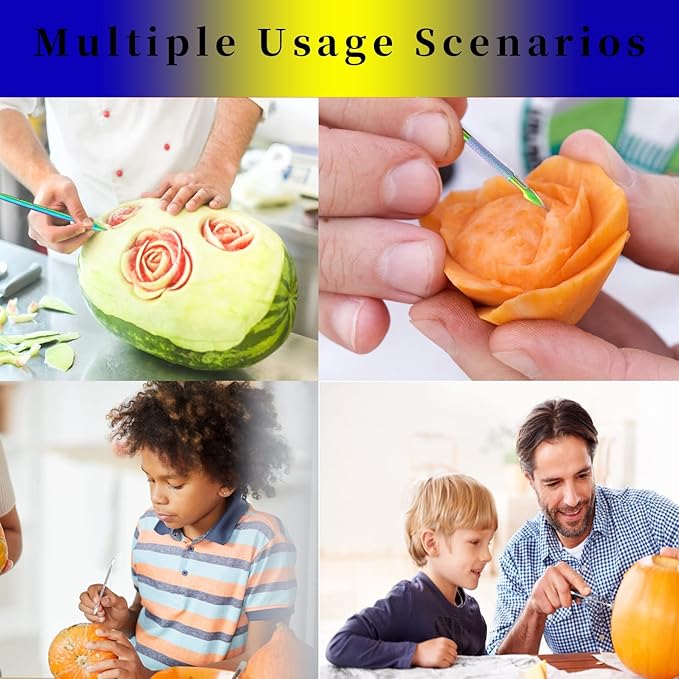 Carving Tools for Wax Wood: 7 Pcs Rainbow Stainless Steel Double-Sized Sculpting Clay Tools Kits with Silicone Container for Kids Wood, Wax, Jewelry, Clay, Pottery (A)