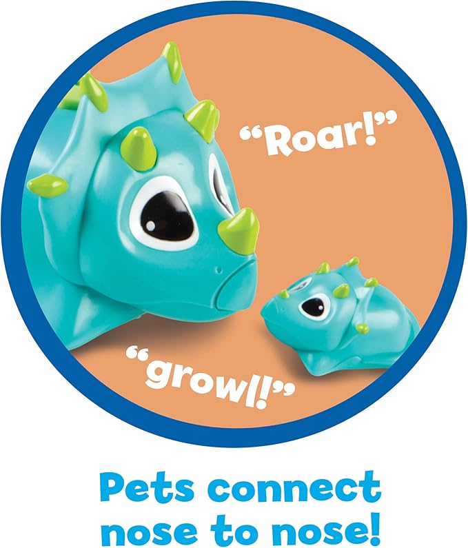 Learning Resources Coding Critters Rumble & Bumble - 23 Pieces, Ages 4+, Educational Learning Games, Screen-Free Early Coding Toy For Kids, Interactive STEM Coding Pet