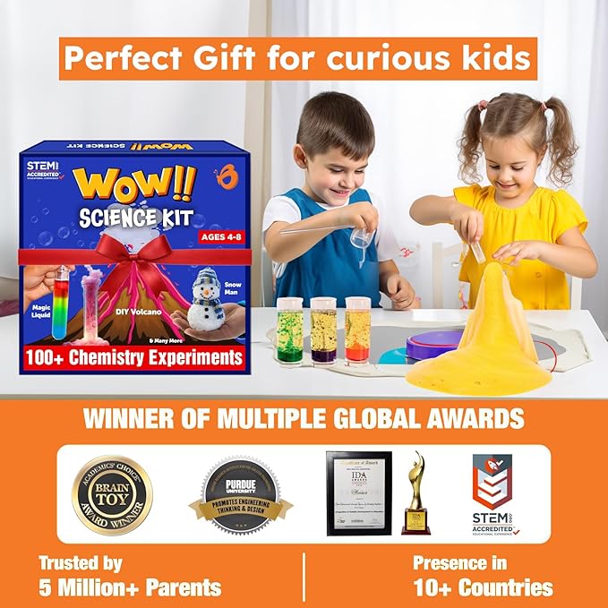 Butterfly Edufields 100+ Science Kits for Kids Age 4-8 | Science Kit Gifts for 6 Year Old Boys & Girls| Science Experiments for Kids 6-8 | Kids Science Kits Age 4-8 | Cool 7 Year Old Gifts