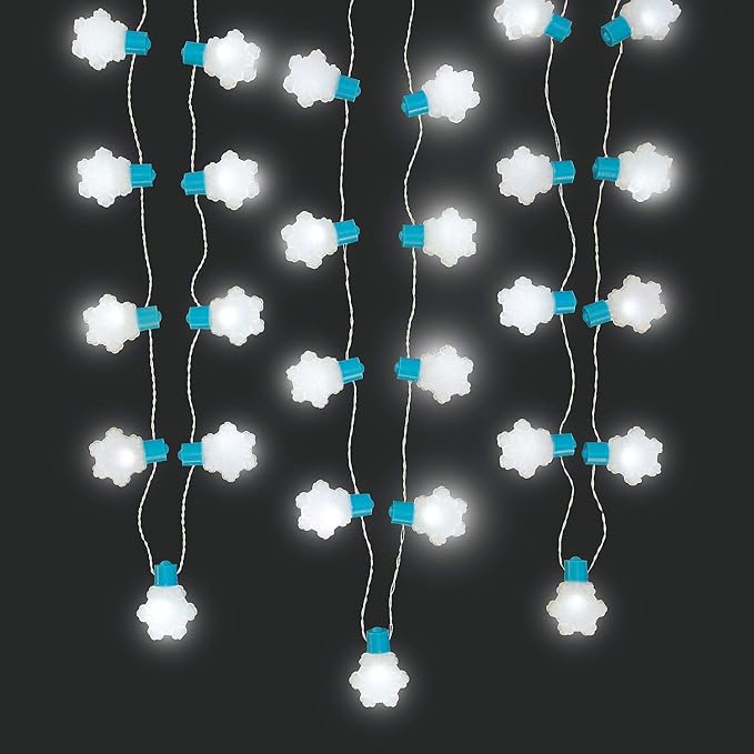 Fun Express Winter Snowflake Light-UP Necklaces - Jewelry - 6 Pieces