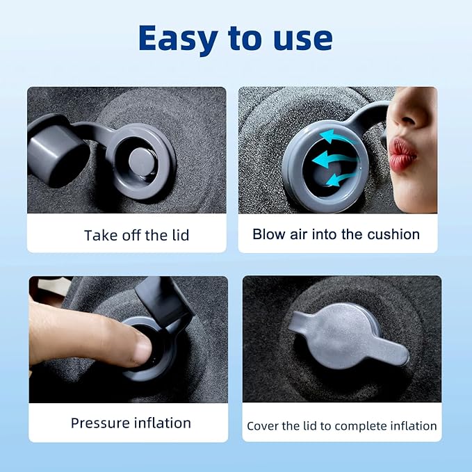 Sondor Travel Cushion,Air Seat Cushion,Evolution Cushion Portable & Lightweight Inflatable Seat Cushion - Ideal for Airplane Chairs, School Bleachers, Stadium Seats, and Wheelchairs