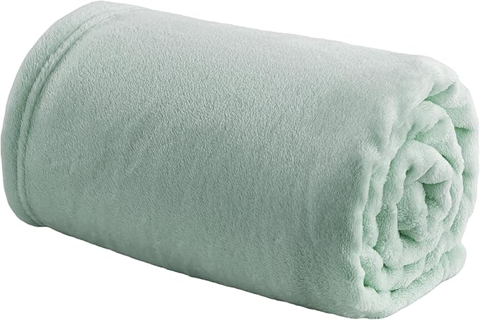 Bedsure GentleSoft Bedding Fleece Blanket for Girls and Boys - Soft Cozy Cute Small Throw Blankets for Travel, 43x55 Inches, Sage Green