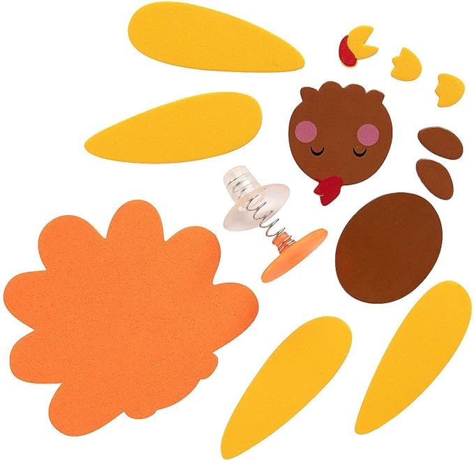 Fun Express Turkey Character Pop-Up Craft Kit - Makes 12