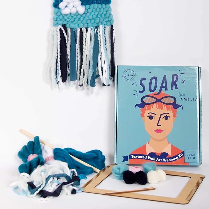 Kids Crafts Soar like Amelia Textured Wall Art Weaving Craft Kit Arts and Crafts DIY Crafts for Girls