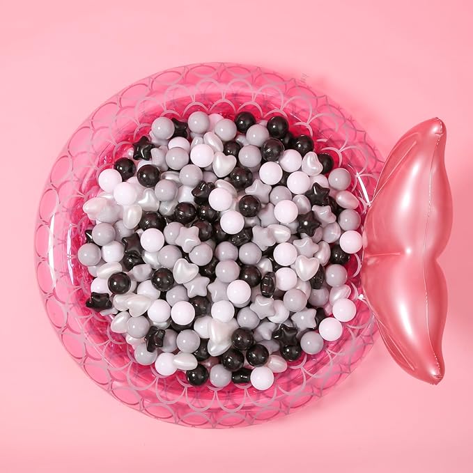GOGOSO Ball Pit Balls,Plastics Balls for Ball Pit, Stars Hearts Shape for PastelBall for Toddlers Kids