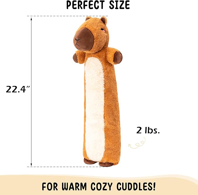 Capybara Microwavable & Weighted Stuffed Animals - Unscented Heatable Plush Doll, Cute Capybara Plush Toys Gifts for Girls Boys and Kids, Happy Fuel