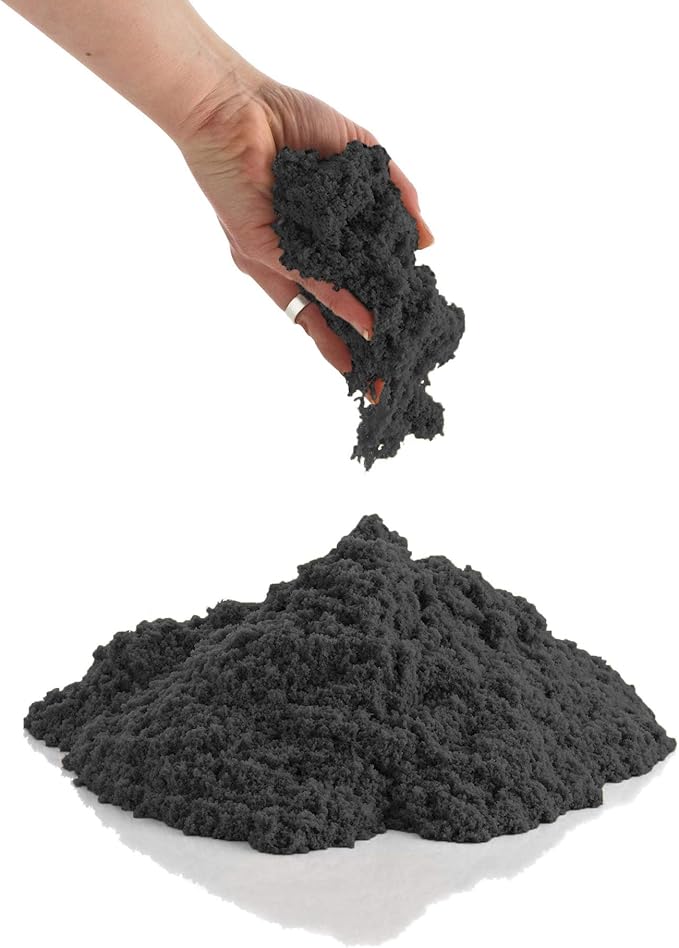 Black 14 oz Refill Pack - Moldable Indoor Play Sand in Resealable Bag