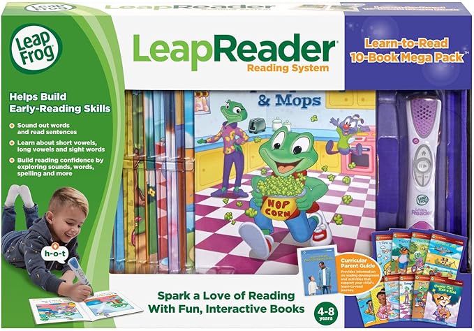 LeapFrog LeapReader System Learn-to-Read 10 Book Mega Pack, Pink