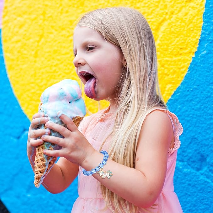 Hicarer 9 Pieces Unicorn Girls Bracelets for Toddler Little Girls Rainbow Bracelets Princess Colorful Cute Beaded Jewelry for Gift Goodie Bag Stuffers Birthday Party Favors(Elegant Style)