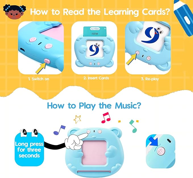 BELLOCHIDDO Talking Flash Cards with 224 Sight Words - Montessori Toys, Sensory Toys for Autistic Children, Toddler Toys, Kids Toys Age 1 2 3 4 5 Years Old Boys & Girls, Speech Therapy Toys