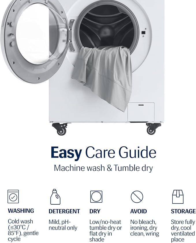 REST® Evercool®+ Cooling Pillowcases Standard - 2 Pillowcases for Sensitive Skin, Silver Infused Fabric for Hygienic Sleep, Silky Smooth for Curly Hair, High Elastic for Snug Fit (19x29 inches)