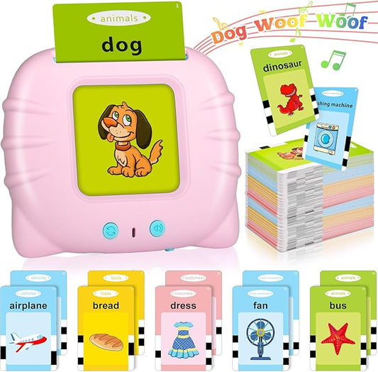 Toddler Toys for 2 3 4 5 Year Old Girls, Learning Flash Card Toys for 1+ Year Olds, Autism Speech Therapy Sensory Toys with Pictures and Colors, Birthday Gifts for Girls Age 1-6