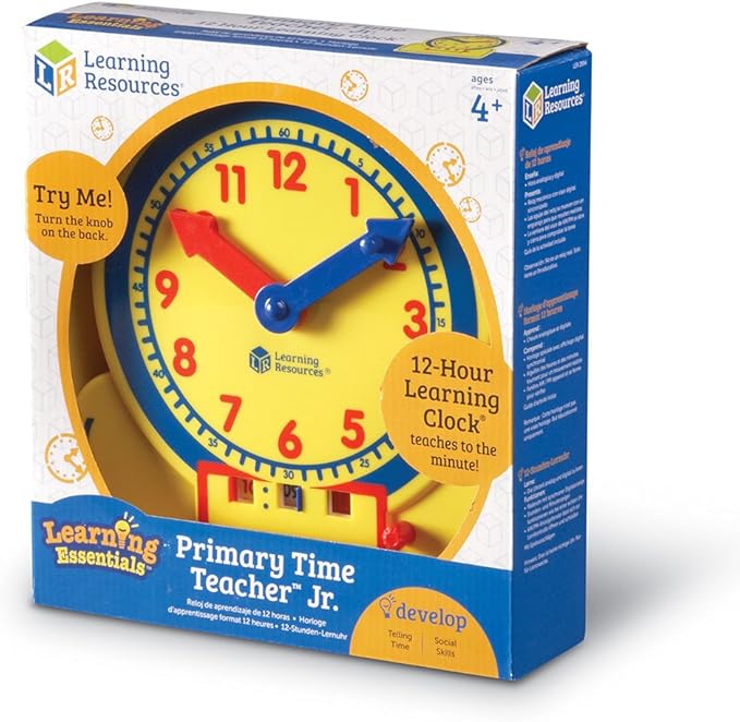 Learning Resources (LER2994) Primary Time Teacher Jr. 12 Hour, Multicolor, Multi-color