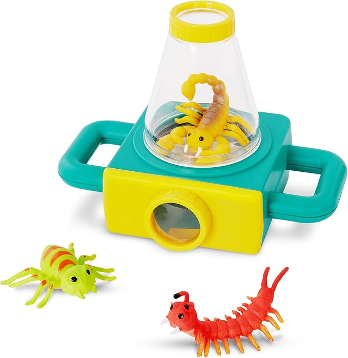 B. Toys- Double-Sided Microscope- Sports & Outdoor Microscope for Kids – Double-Sided Microscope – Science Toys – 3 Toy Bugs-Itty-Bitty Microscope- – 4 Years +