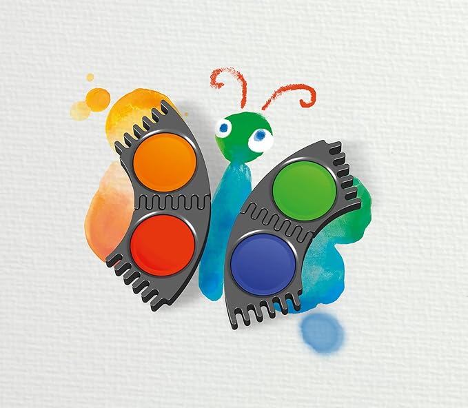 Faber-Castell Connector Watercolor Paint Set for Kids - 12 Watercolor Paint Colors, Watercolors for Kids Ages 6-8+, Multicolor