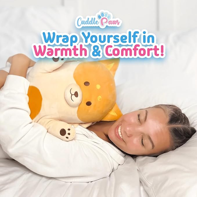 Fox Plush Body Pillow for Kids | Long Stuffed Animal Cuddle Pillow | Soft, Cute Hugging Toy | Plushie Gift for Girls & Boys | Long Plush Body Pillow for Sleep & Comfort | Medium, 35 Inches