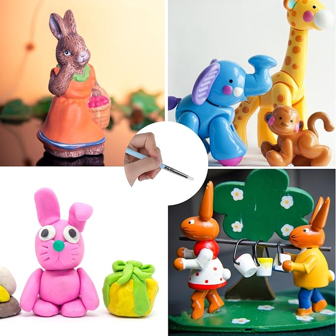 Aiyorse Clay Tools Kit, 40 PCS Polymer Clay Tools, Air Dry Clay Sculpting Tools, Pottery Tools Kit, for Kids, Adults, Pottery Craft, Dotting, Carving, Drawing, Molding, Modeling, Shaping