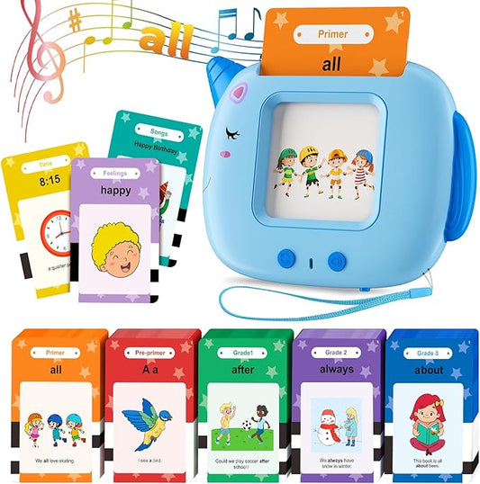 Talking Flash Cards Toddler Toys, 336 Words Speech Therapy Autism Interative Learning Toy, 220 Dolch Sight Words Pre-K to Grade 3/Feelings/Time/Songs Montessori Educational Toys Gifts for Kids Age 3-6