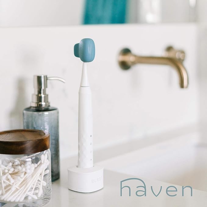 Haven Toothbrush Cover Family Pack - Fits Electronic and Manual Toothbrushes - Travel Toothbrush Case Holders - Set of 6 Tooth Brush Protectors (White, Blue, Purple, Coral, Teal, Charcoal Gray)