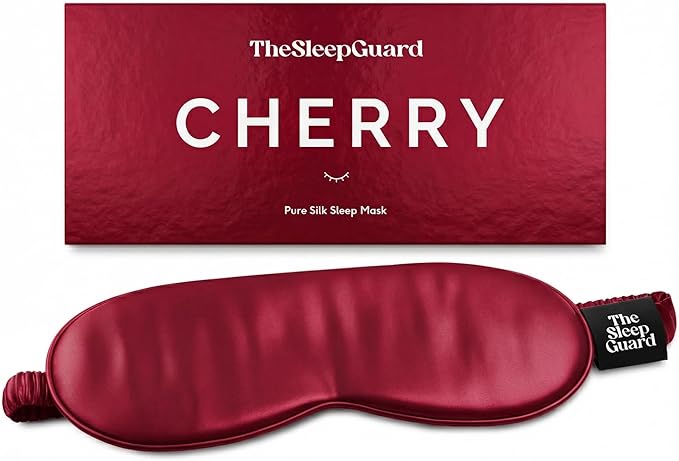 TheSleepGuard Pure Silk Sleep Mask [100% 6A Mulberry Silk, 22 Momme] Light Blocking Travel Essentials. Eye Masks for Sleeping. Black Oeko-Tex Blindfold. Eye Covers for Men & Women