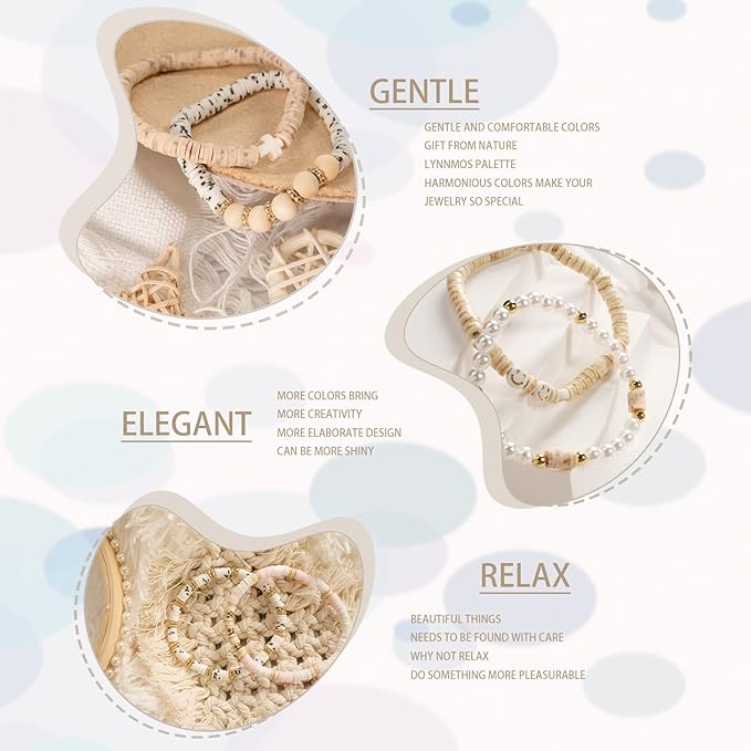 Clay Beads 8000 Pcs 2 Boxes Bracelet Making Kit - 24 Colors Polymer Clay Beads for Bracelet Making Set - Heishi Disc Beads for Jewelry Making kit with Charms and Gift Pack for Girls