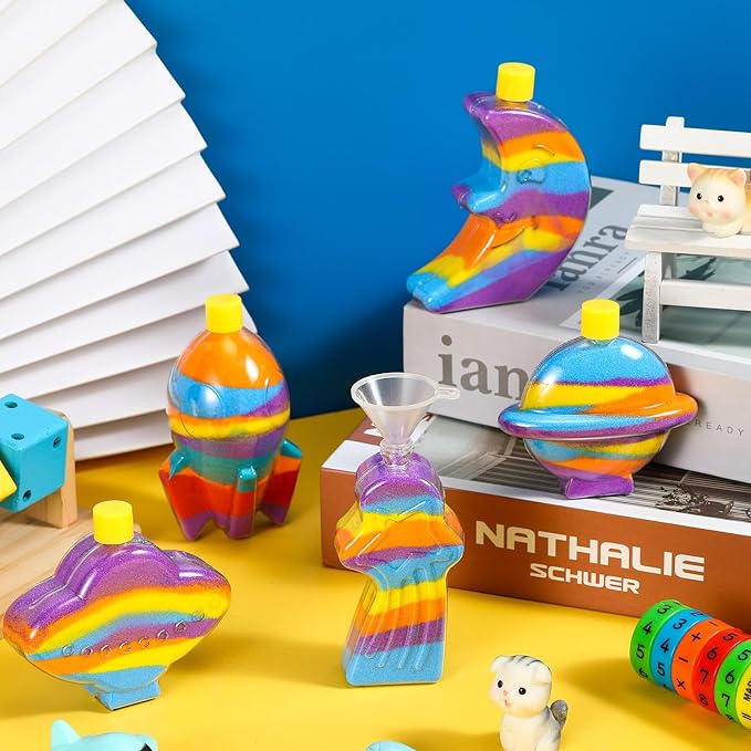 Libima 20 Pcs Sand Art Necklaces for Kids Bulk Sand Art Bottle, Colored Sand for Crafts Create Your Own Sand Art Sets for DIY Craft Making Classroom Activities Party Favors, Without Sand