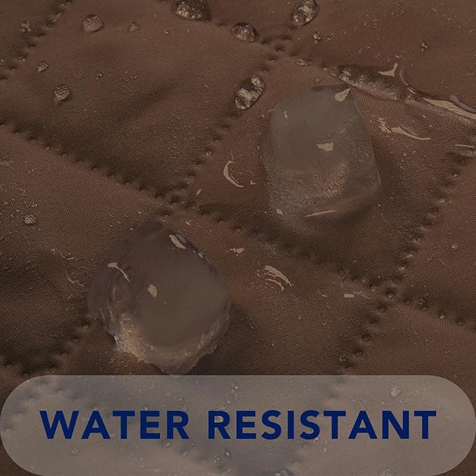 PureFit Reversible Quilted Sofa Cover, Water Resistant Slipcover Furniture Protector, Washable Couch Cover with Non Slip and Elastic Straps for Kids, Dogs, Pets (Sofa, Coffee/Ivory)