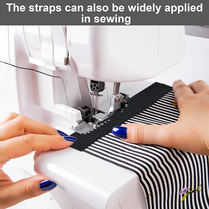 2" x16Ft Hook and Loop Straps Cinch Straps Heavy Duty with 12 Metal Buckles, Adjustable Fastening Cable Straps, Free Cut Length, Reusable Nylon Cable Ties for Organizer or Storage, 2 inch Wide Black