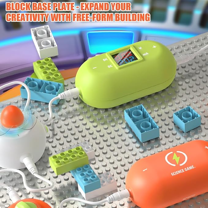 Circuit Kits for Kids - 420+ Electronics Projects, STEM Physics Science Kit with Full Project Manual, Circuits Block Board Educational Toy for Gift for Boys Girls Toddlers Ages 3+