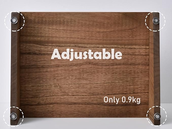 Kirigen Wood Under-Desk Foot Rest with Hight Adjustment -Portable Ergonomic Footrest Support Improves Posture and Circulation - Desk Foot Stool Elevate Foot Leg Wooden Dark Brown,TT-DBR