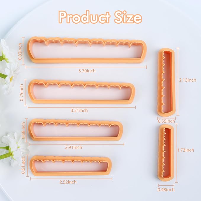 Puocaon Rose Petal Clay Cutters - 6 Pcs Clay Cutters for Polymer Clay Jewelry, Basic Clay Cutters for Flower Polymer Clay Jewelry Making, Polymer Clay Tools for Rose Flower Clay Jewelry