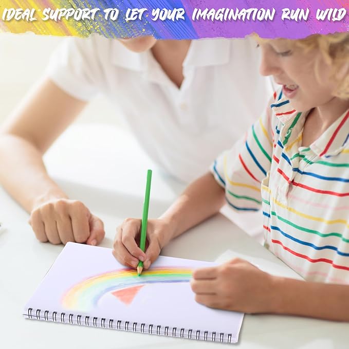 Fulmoon 100 Pcs Operation Christmas Bulk Drawing Pad for Kids 30 Sheets Drawing Paper Coloring Sketch Book Art Supplies for Adults Crayons Pencils School Office Christmas Art Supplies, 6 x 9 Inch