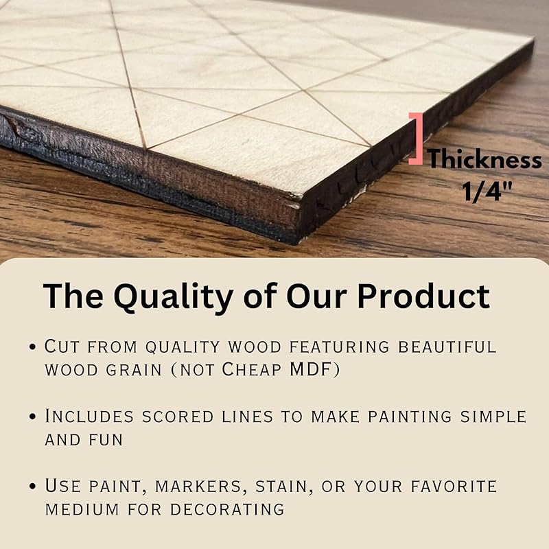 Large Flower Barn Quilt Wood Pattern Kit Craft for Adults, Blanket Block DIY Wall Art to Paint, Unfinished Paintable Patchwork Square Do It Yourself Sign for Home Decor Party (9 inches) AVTRBoutique