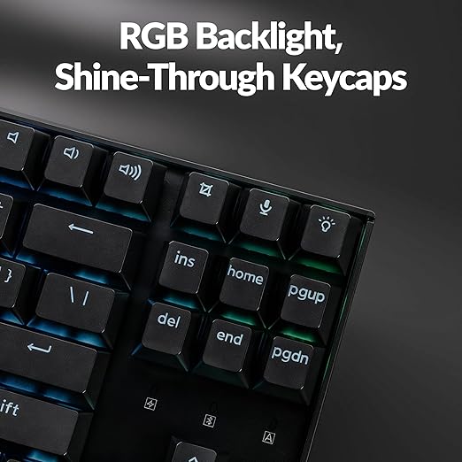 Keychron K8 Version 2 TKL Custom Wireless Mechanical Keyboard, QMK Programmable Bluetooth 5.2/Wired, RGB Backlit with Shine-Through PBT Keycaps, Super Red Switch for Mac Windows Linux