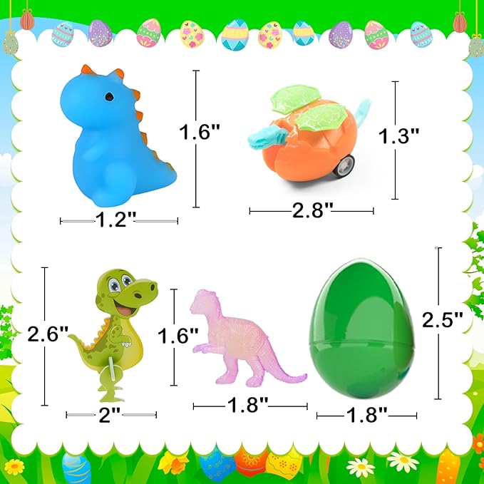 GOAUS Party Favors for Kids, Dinosaur Small Toys Prizes Bulk, Goodie Bag Stuffers, Treasure Box Toys for Classroom, Prize Box Birthday Gift Bag Easter Egg Fillers