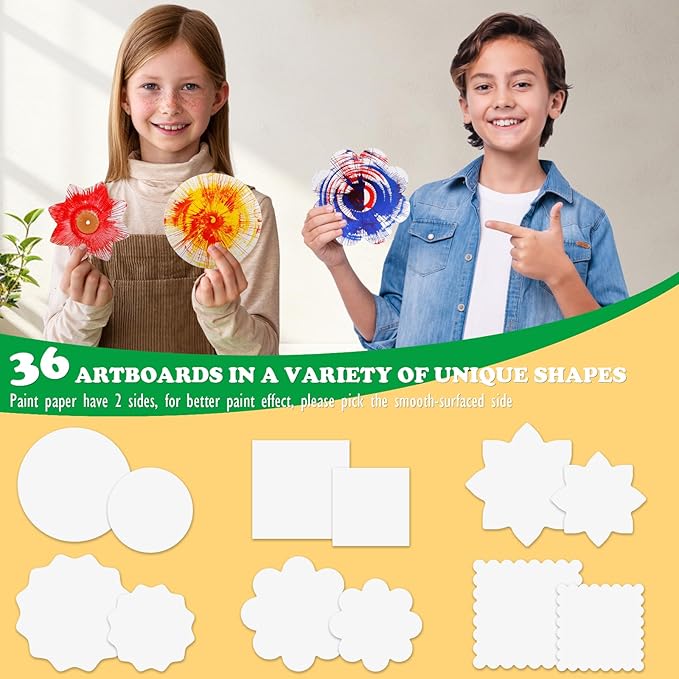 Arts and Crafts for Kids Ages 4-8,Paint Spin Art Machine Kit,Art Craft Set for 6-9 Year Old,Cool Painting Spinner Toys Kits Set,Art Supplies Birthday Gifts for Boy Girl Ages 6 7 8 9 10 11 12 (Green)